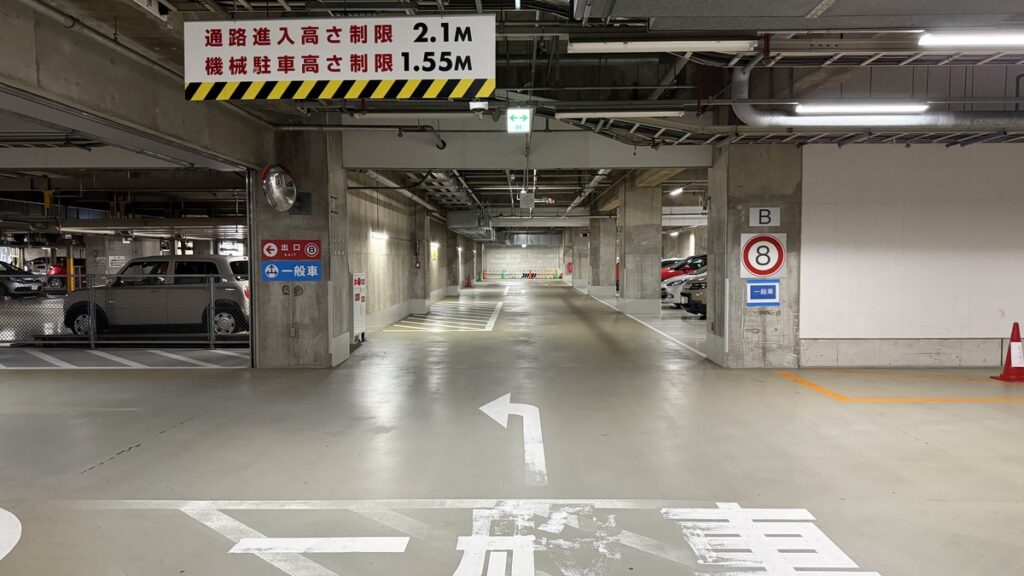 DパーキングTNC放送会館駐車場の駐車エリア
