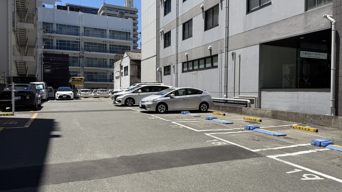 タイムズ大手門3丁目の駐車エリア外観